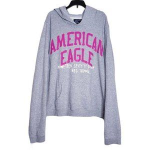 American Eagle Gray Hoodie Hooded Sweatshirt XXL
